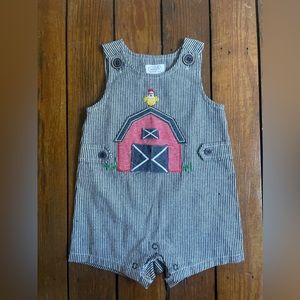 mud pie 3-6M barn jon jon